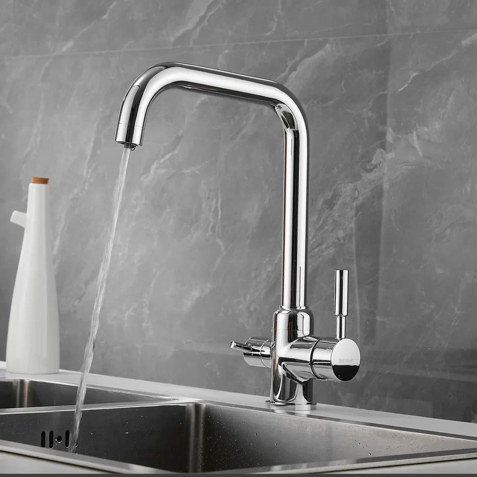 Смеситель для кухни с подключением фильтра Shevanik S268, хром