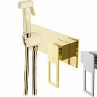 Гигиенический душ со смесителем Boheme Q 147-GCR Золото Хром