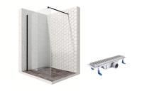Душевая перегородка Ambassador Walk-in 15031110-ST2, свободный вход, линейный трап, 100см