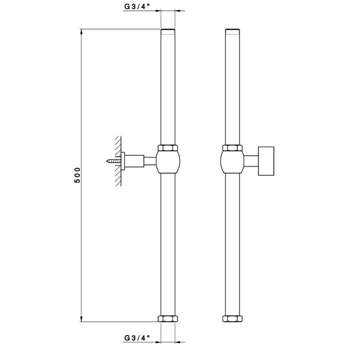 Nicolazzi Doccia Удлинитель для душевой стойки, цвет: бронза