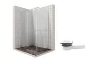 Душевой уголок Ambassador Diamond 12011108L-MA1, прямоугольный, точечный трап, 120х90