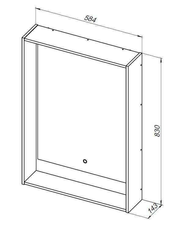 Зеркало Aquanet Милан 60 белый глянец Зеркало Aquanet Милан 60 белый глянец