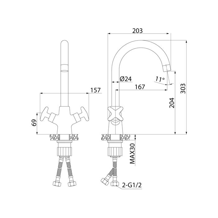 Смеситель для кухни IDDIS Acros (ACRSB00i05), артикул ACRSB00i05