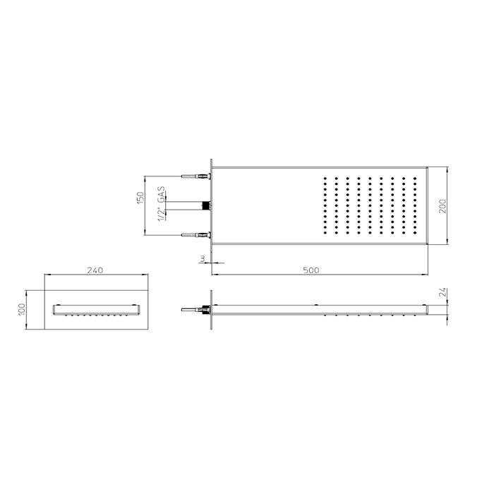 BOSSINI Душевая панель MANHATTAN 1 режим, цвет: черный матовый BOSSINI Душевая панель MANHATTAN 1 режим, цвет: черный матовый