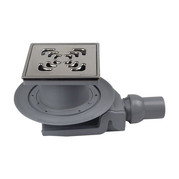 Трап, Pestan, Confluo Standard Square 4 Mask, горизонтальный, DN-50, поворот базы 360°, высота корпуса, мм-76, надставной элемент-есть, высота надставного элемента, мм-71, сифон-есть, S-образный, корпус, сифон - PP, вид затвора-гидрозатвор, пропускная спо