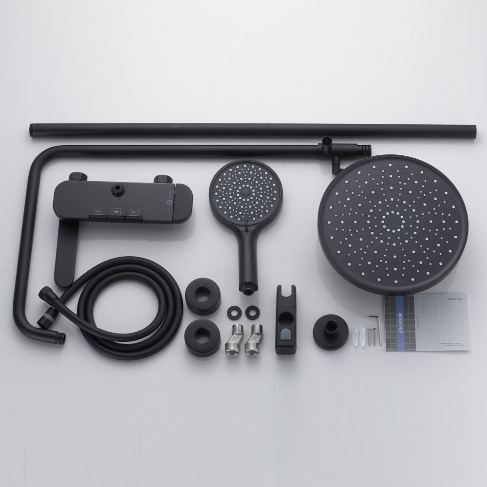 Душевая система Shevanik S4726H, черный, артикул S4726H