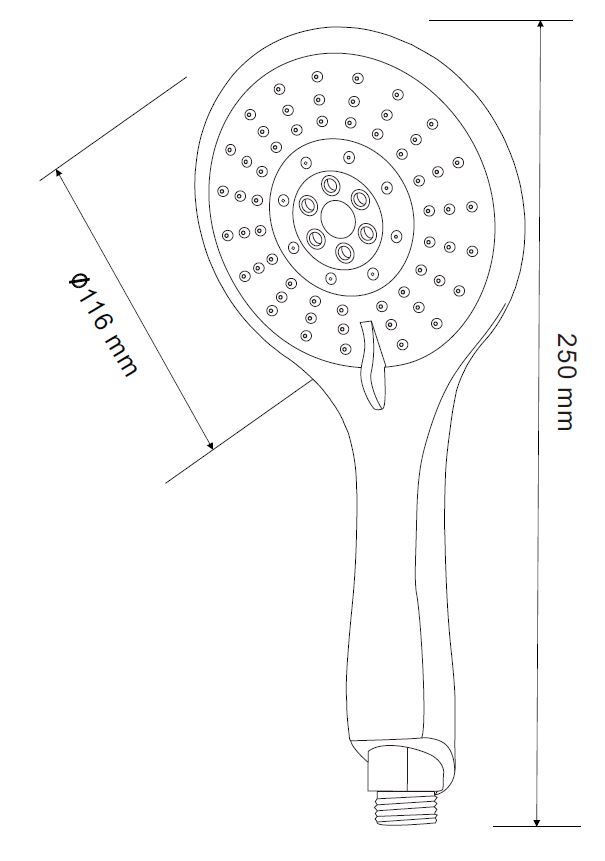 Ручной душ, 5 реж., артикул: VSP855, VODA