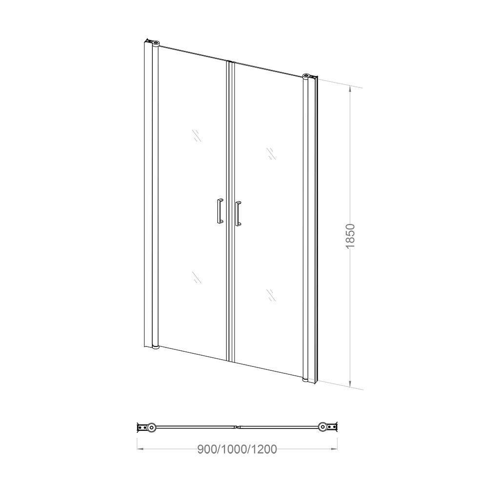 Душевая дверь Vianno 90x185 стекло матовое профиль хром VN44-90-04-19C1 Душевая дверь Vianno 90x185 стекло матовое профиль хром VN44-90-04-19C1