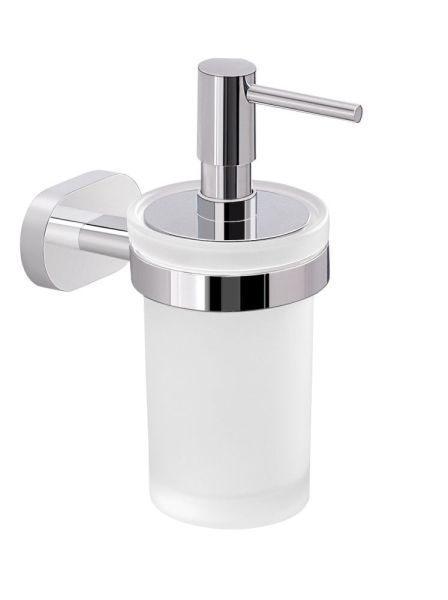 Gedy Bernina, настенный стеклянный дозатор c пластиковой помпой, цвет хром