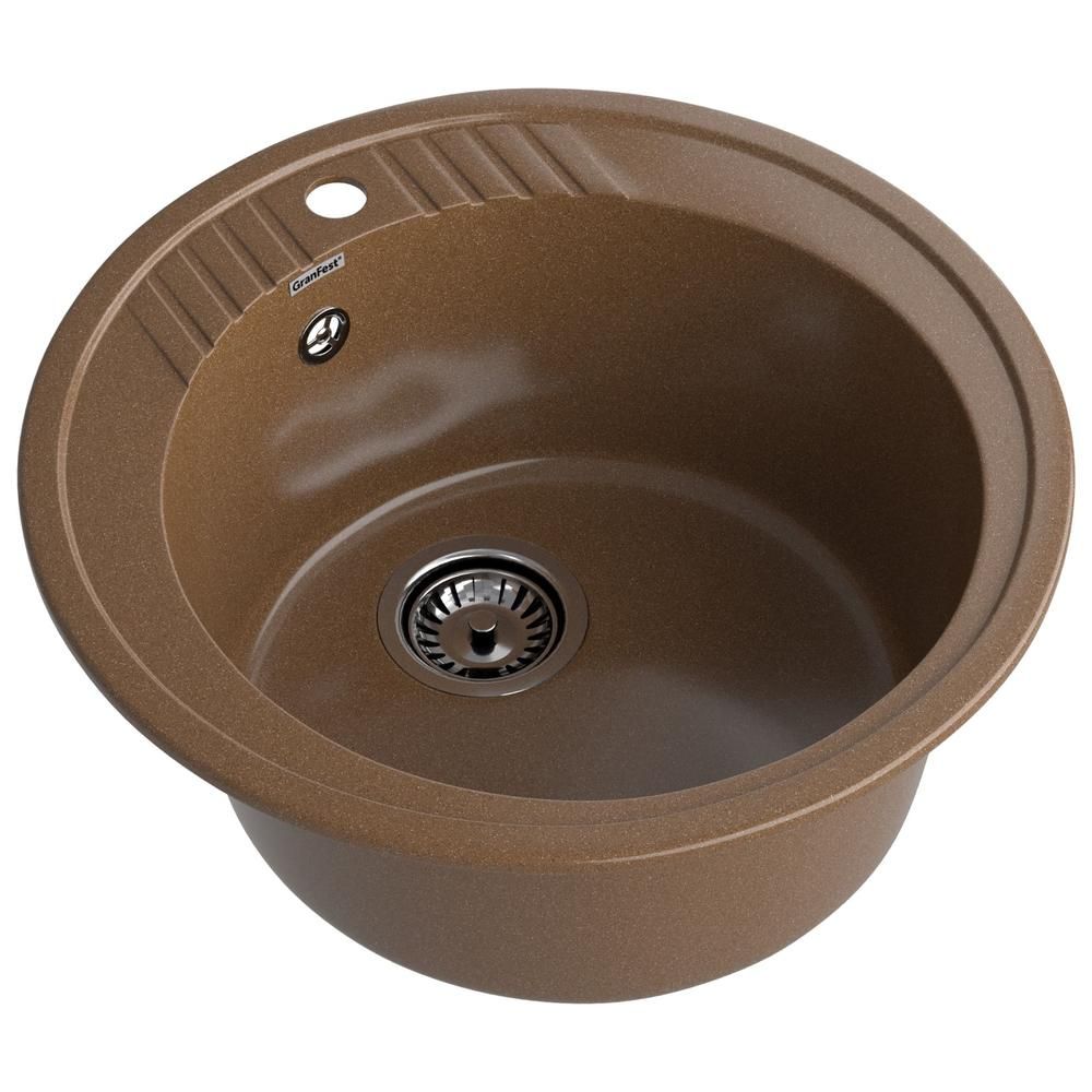 Кухонная мойка GranFest RONDO 520, терракот, артикул R-520 терракот