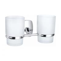 Два стакана для зубных щеток с держателем WONZON & WOGHAND PORTO, Хром (WW-1801)