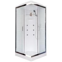Душевая кабина Royal Bath HP 90х90 RB90HP2-M-CH с гидромассажем стекло матовое задняя стенка Белая Душевая кабина Royal Bath HP 90х90 RB90HP2-M-CH с гидромассажем стекло матовое задняя стенка Белая
