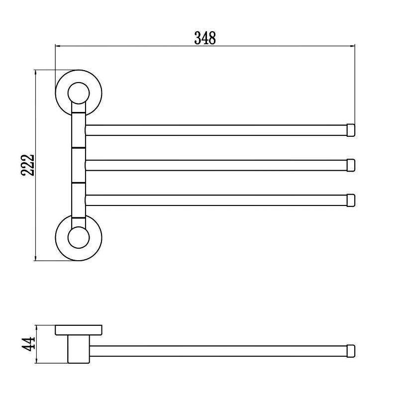 Полотенцедержатель Savol S-005603C, матовое золото