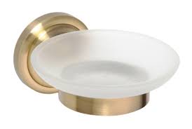 Мыльница Retro стеклянная 110x65x138мм, бронза