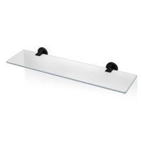 Decor Walther Basic GLA60 Полка стеклянная 60x14см, цвет: черный матовый