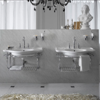 GLOBO Paestum Раковина подвесная/на мебель 90*56см с 1 отв. под смеситель, с комплектом креплений, цвет: белый