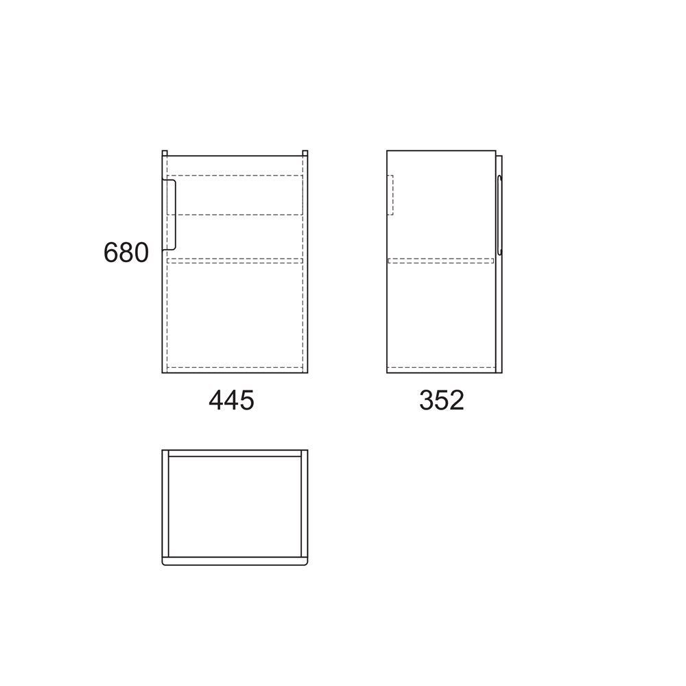 Тумба RUNN 50 с дверкой, белая NEW