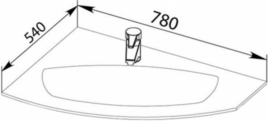 Раковина De Aqua Трио lux L WTL 011 NEW