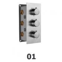 Встраиваемый термосмеситель RGW SP-41 (Хром, круглые)