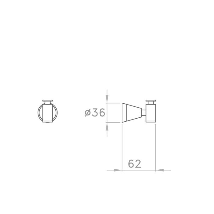 Stella 130 Крючок 1082 цвет: хром Stella 130 Крючок 1082 цвет: хром