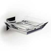 IBB Firenze Мыльница настенная акриловая, цвет крепления хром