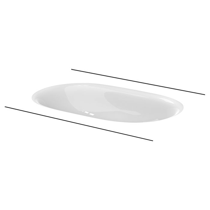 BETTE COMODO Раковина встраиваемая снизу  574х380х120 мм,  без отв под смес.без перел.цвет белый