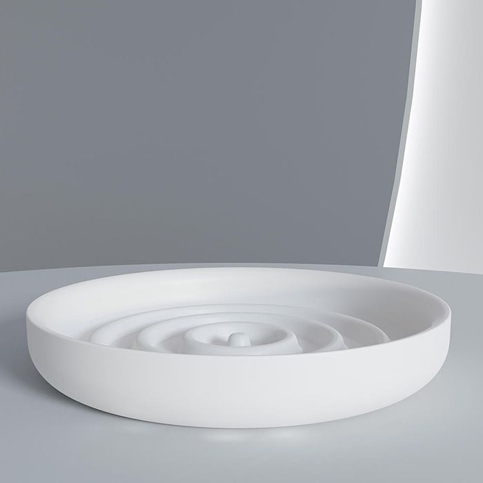 SALINI GOCCE Мыльница Ø120х20 мм., настольная, S-Stone, цвет белый матовый SALINI GOCCE Мыльница Ø120х20 мм., настольная, S-Stone, цвет белый матовый
