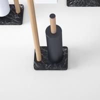 Agape Dot line Ёршик для туалета, напольный, цвет: черный/натуральный дуб Agape Dot line Ёршик для туалета, напольный, цвет: черный/натуральный дуб