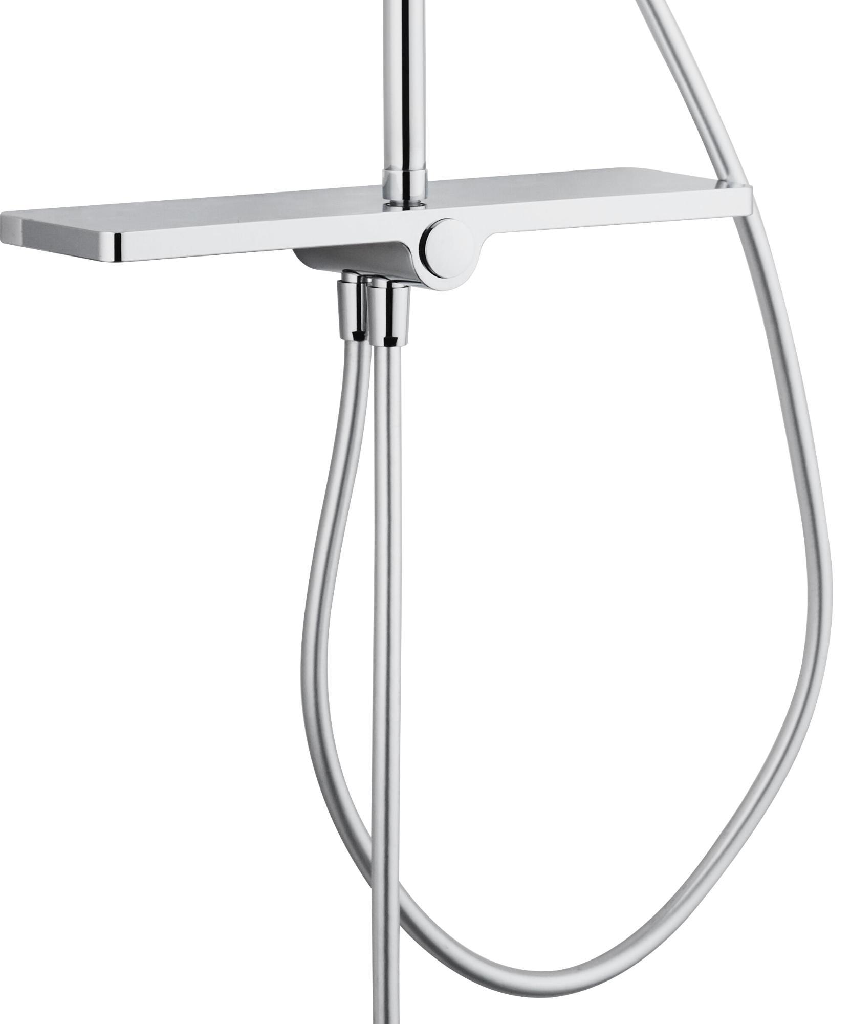 Душевая стойка Aquanet Pragmatic S AF430-70-S-C, с полочкой Душевая стойка Aquanet Pragmatic S AF430-70-S-C, с полочкой