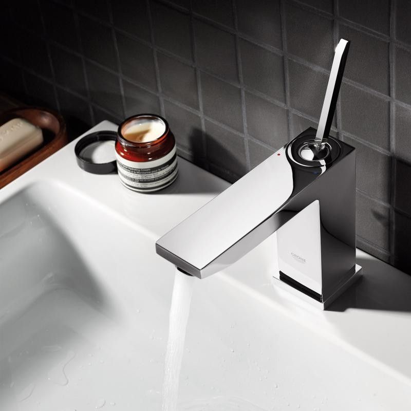 Смеситель для раковины GROHE Eurocube Joy с донным клапаном, средний излив, хром (23657000) Смеситель для раковины GROHE Eurocube Joy с донным клапаном, средний излив, хром (23657000)