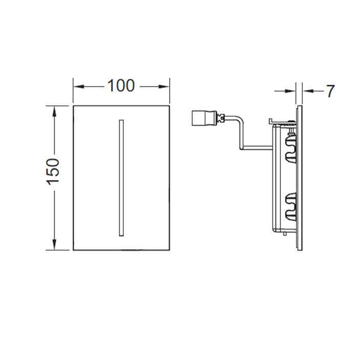 TECEfilo Urinal, 7,2 В, стекло белое TECEfilo Urinal, 7,2 В, стекло белое