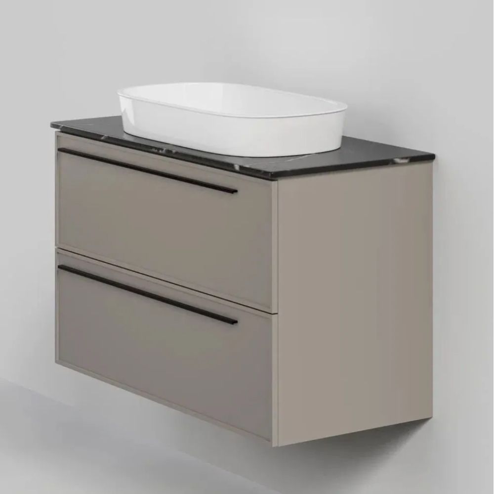 Тумба под раковину подвесная La Fenice Elba TWIN FNC-01-ELB-C-80-2, бежевая, артикул FNC-01-ELB-C-80-2