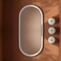 Artceram  Зеркало MILANO керамическая рама с подсветкой 55х100 см, цвет белый матовый