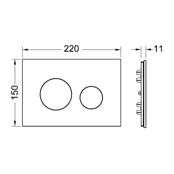 Лицевая панель TECEloop, стекло черное, Alape/EMCO Лицевая панель TECEloop, стекло черное, Alape/EMCO