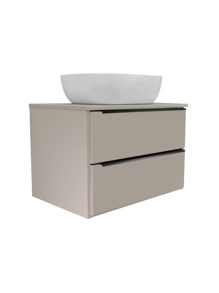 Тумба Runo Мальта 70 подвесная розовая/бежевая под накладной умывальник (00-00004896)