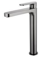 Смеситель для раковины высокий WONZON & WOGHAND, Темный графит (WW-H1034-BGG)