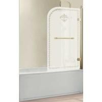 Шторка на ванну Cezares RETRO-V-1-80/145-PP-G-R профиль Золото стекло матовое