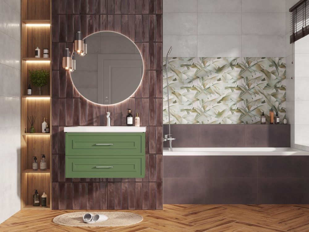 Тумба подвесная Cersanit CLASSIC 80 зеленый матовый под раковину S-UM-COM80/1-w (COMO 80) (69092), артикул 69092