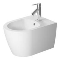 Duravit ME by Starck Биде подвесное "компакт" с перел., с 1 отв. под смес., вкл. крепление Durafix, 370x480мм, Цвет: Белый