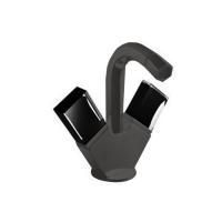 FANTINI VENEZIA Смеситель для биде на 1 отверстие, двухвентильный, без ручек, без донного клапана, цвет Matt Gun Metal PVD