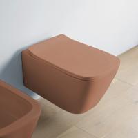 ARTCERAM A16 Унитаз подвесной 520х360 мм., безободковый, в комплекте с крепежом, цвет Brown tortora