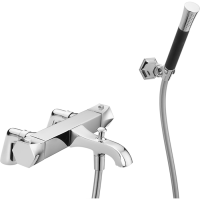 CISAL Cherie Термостатический смеситель на борт ванны на 2 отверстия, с душевым комплектом, цвет хром