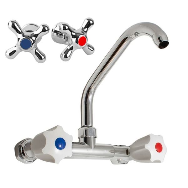 Настенный смеситель для кухни Сантаком 100019с, хром