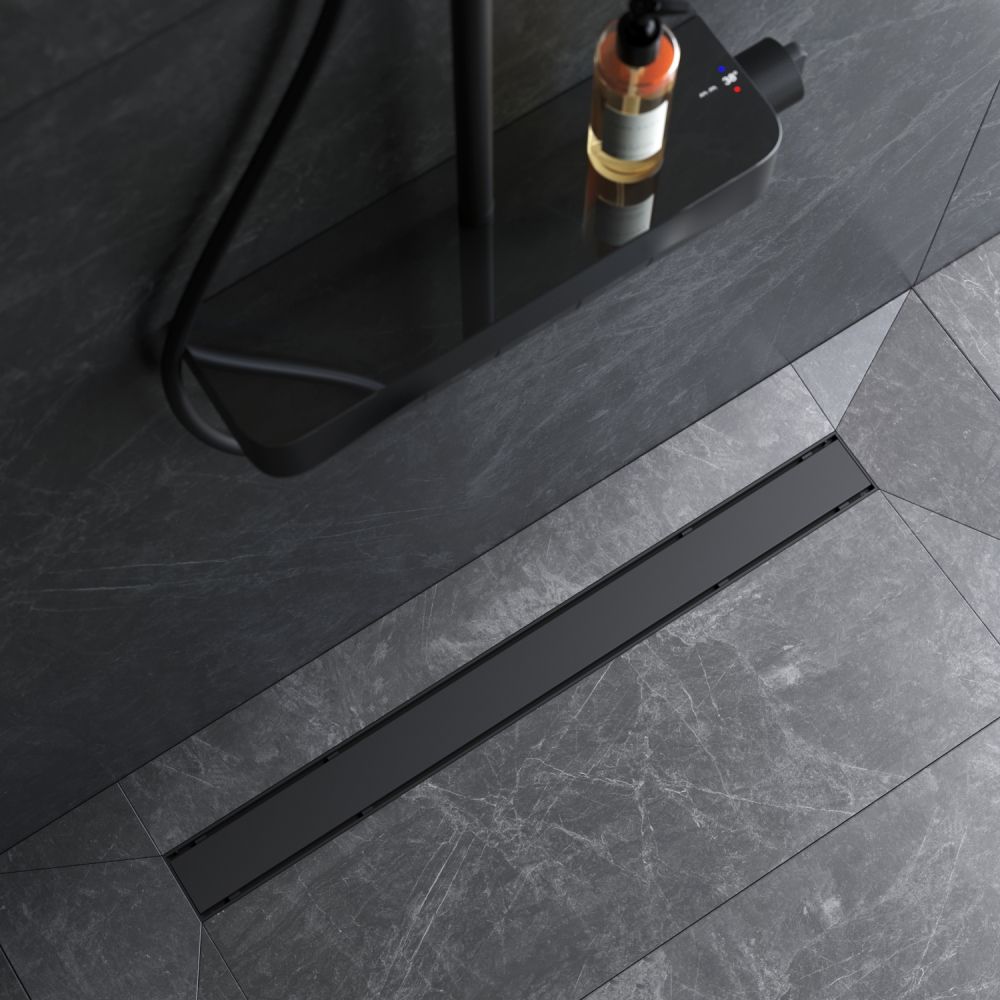 W02SC-U11-080-04BM PrimeFlow Трап для душа линейный универс затвор Tile 80см цвет черн мат W02SC-U11-080-04BM PrimeFlow Трап для душа линейный универс затвор Tile 80см цвет черн мат