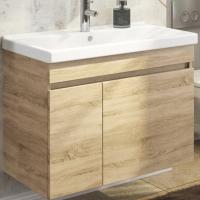 Тумба с раковиной Comforty Тромсе 80 4142219 подвесная Дуб сонома Тумба с раковиной Comforty Тромсе 80 4142219 подвесная Дуб сонома