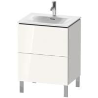 Duravit L-Cube Тумба напольная под раковину # 234463, 2 ящика, 704x620x481мм, цвет White High Gloss