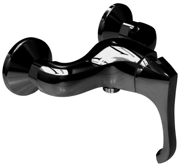 Emmevi Ares, однорычажный смеситель для душа, без набора для душа, цвет черный матовый