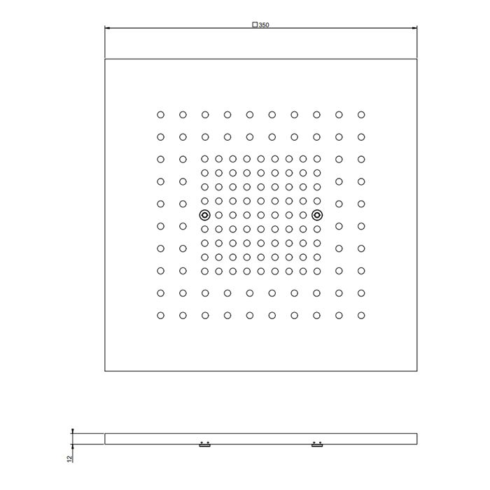 Gessi Minimali Накладная панель для душевой системы 350х350 мм., цвет Copper PVD