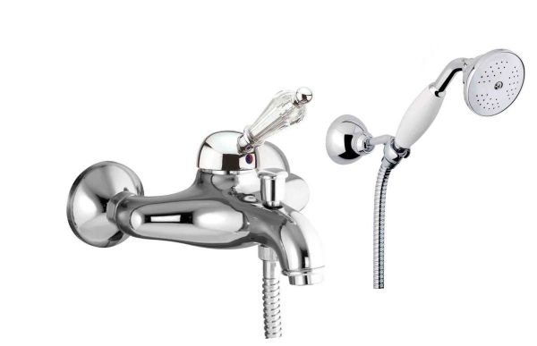 Fiore Imperiale Sky, однорычажный смеситель для ванны с набором для душа, цвет бронза - Swarovski