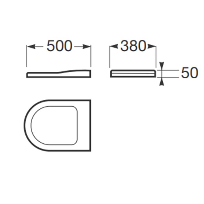 Armani Roca Baia Сиденье лакированное с механизмом плавного опускания, цвет: off-white